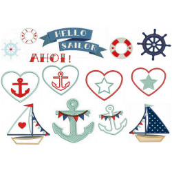 Stickserie - Hello Sailor